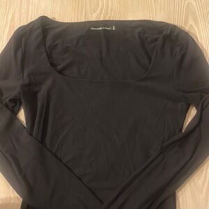 Abercrombie and Fitch Square Neck Long-Sleeved Shirt